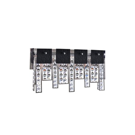 Cwi Lighting Glacier 3 Light Vanity Light With Polished Nickel Finish 1099W17-3-613